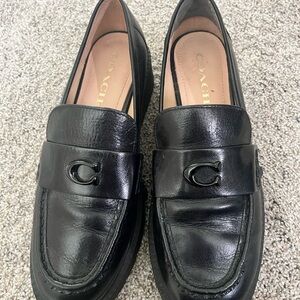 Coach Black Leather Women's Loafers